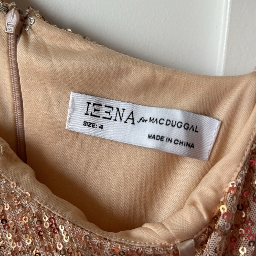 Mac Duggal Rose Gold Sequin One Shoulder Gown NWT - Picture 6 of 6